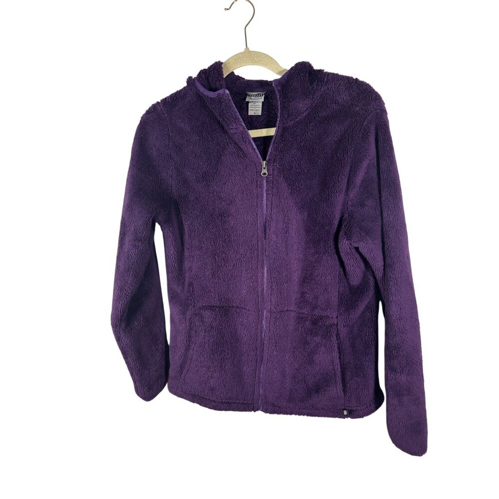 Champion Purple Full-Zip Hooded Jacket SZ Medium Colorful Activewear Loungewear